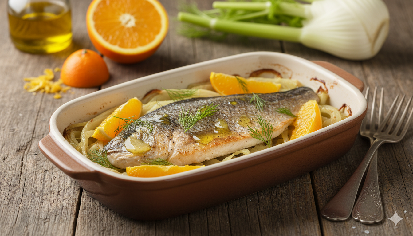 Recette : Filet de dorade, fenouil et orange